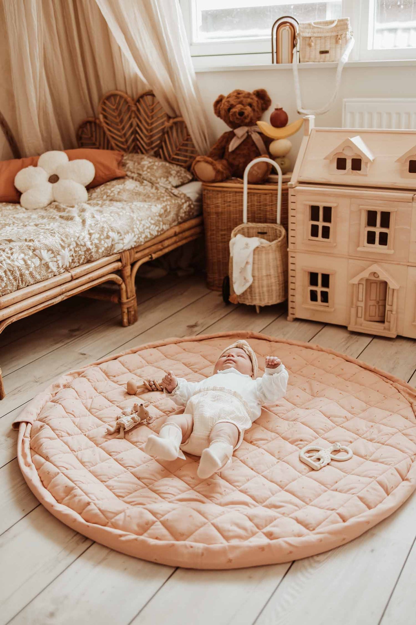 Organic Soft Baby Play Mat and Storage Bag – Fleuri by Play and Go
