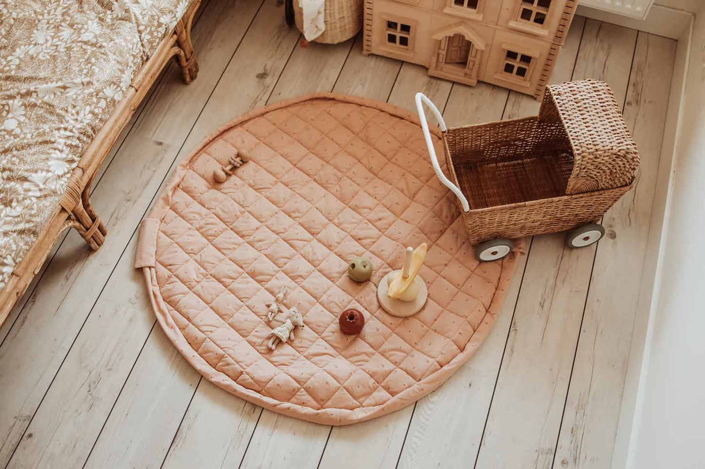 Organic Soft Baby Play Mat and Storage Bag – Fleuri by Play and Go