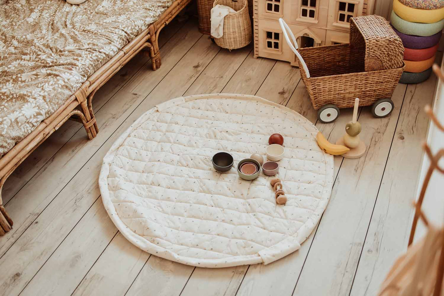 Organic Soft Baby Play Mat and Storage Bag – Moon by Play and Go