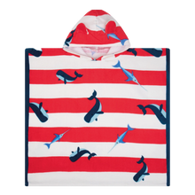 Load image into Gallery viewer, Whale Print  Poncho 65 x 65 cm by Swim Essentials
