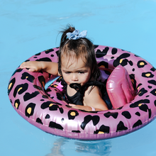 Load image into Gallery viewer, Rose Gold Leopard printed Baby Swimseat 0-1 year by Swim Essentials

