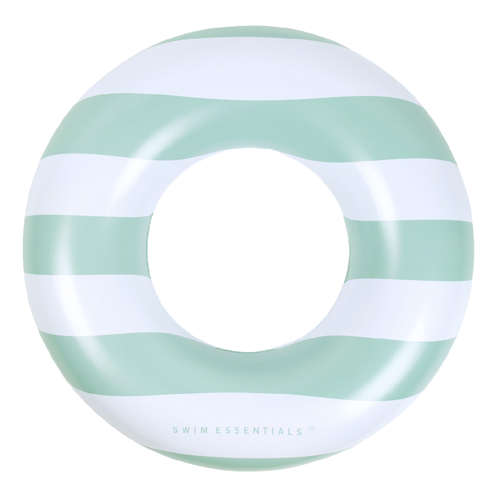 Pastel green striped - Swim Ring - 90 cm by Swim Essentials
