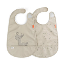 Load image into Gallery viewer, Bib with velcro 2-pack - lalee - sand by Done By Deer
