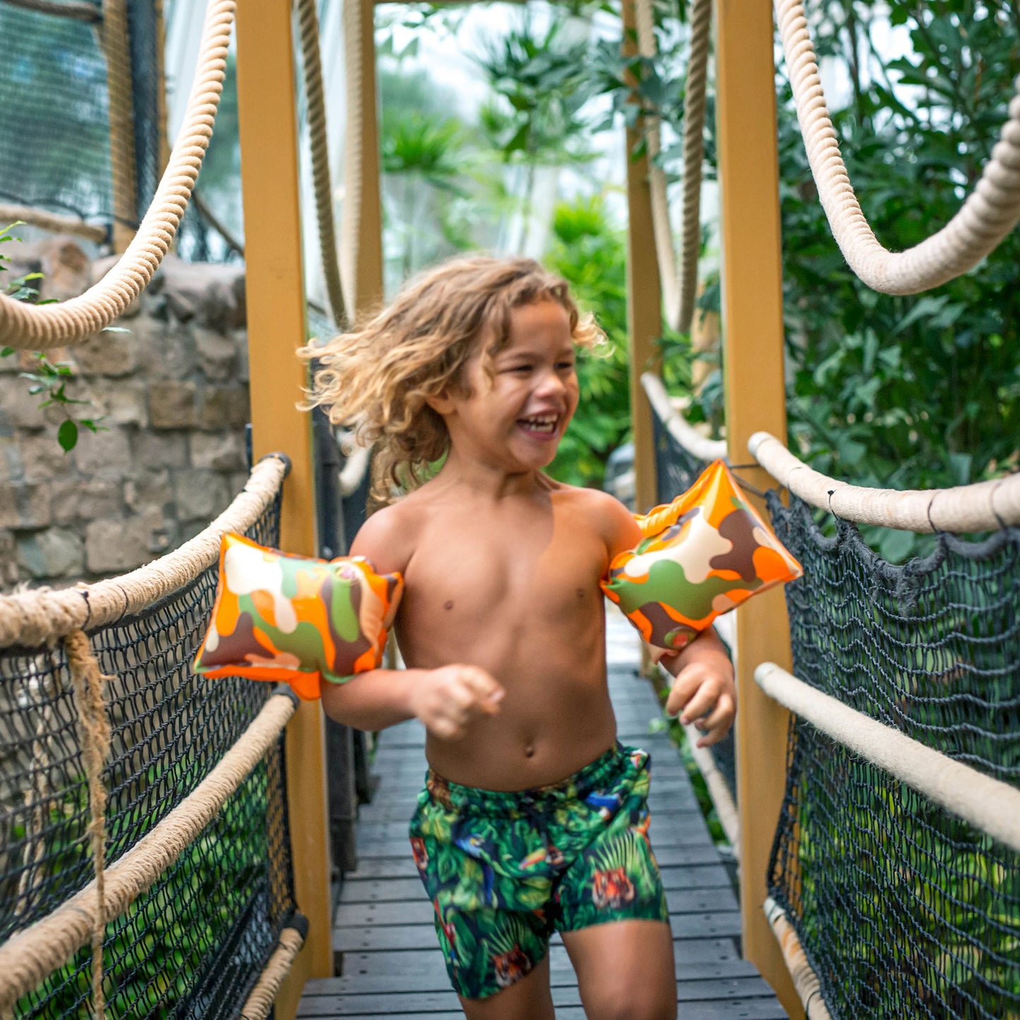 Orange Camouflage Inflatable Armbands 2-6 years By Swim Essentials
