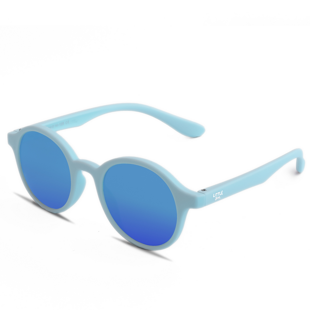 Flexible Sunglasses - Cleo Baby Blue Mirrored (3-10 years) by Little Sol+