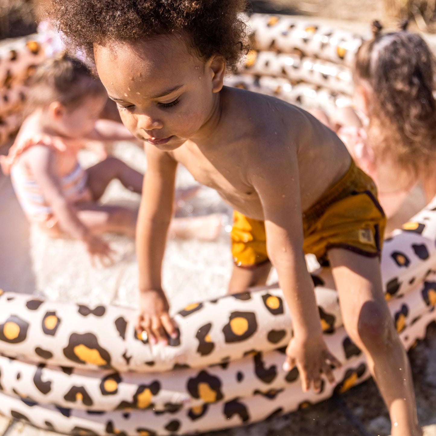 Beige Leopard Printed Children's Pool 150cm  By Swim Essentials