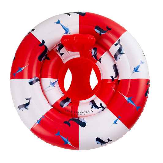 Red-white Whale Baby Float 0-1 year by Swim Essentials