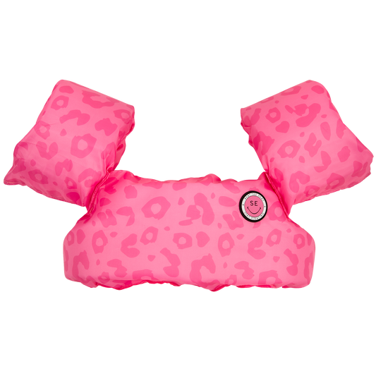 Neon Pink Leopard Puddle Jumper 2-6 years by Swim Essentials