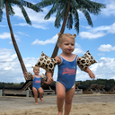 Beige Leopard - Arm Bands by Swim Essentials