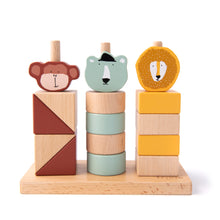 Load image into Gallery viewer, Wooden animal blocks stacker by Trixie

