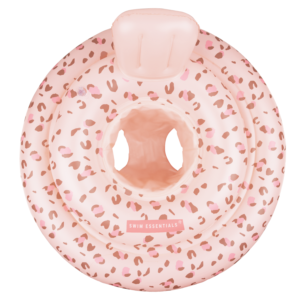 Pastel Pink Leopard Printed Baby Swimseat 0-1 year by Swim Essentials