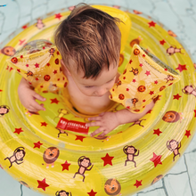 Load image into Gallery viewer, Yellow Circus printed Baby Swimseat 0-1 year by Swim Essentials
