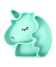 Load image into Gallery viewer, Kids Unicorn plate Green by Amini

