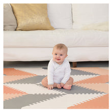 Load image into Gallery viewer, Playspot Geo Floor Tiles - Grey &amp; Peach by SkipHop
