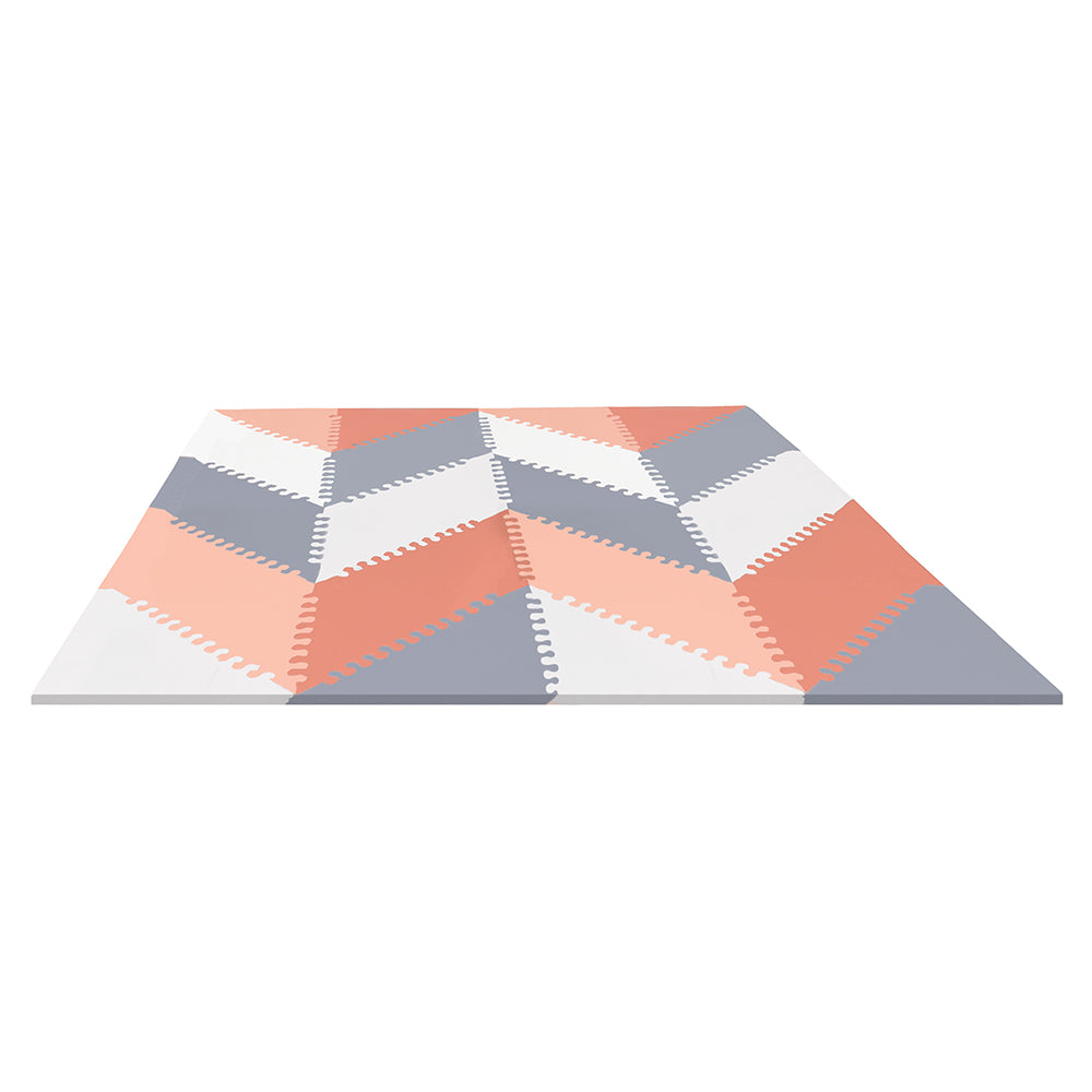 Playspot Geo Floor Tiles - Grey & Peach by SkipHop