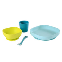 Load image into Gallery viewer, Silicone Meal Set of 4 - Blue by Beaba
