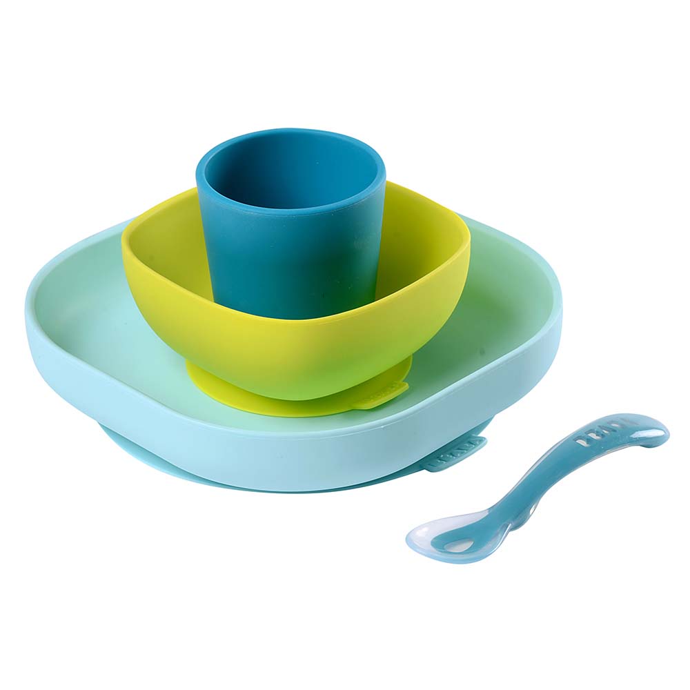 Silicone Meal Set of 4 - Blue by Beaba
