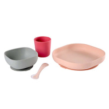 Load image into Gallery viewer, Silicone Meal Set of 4 - Pink by Beaba
