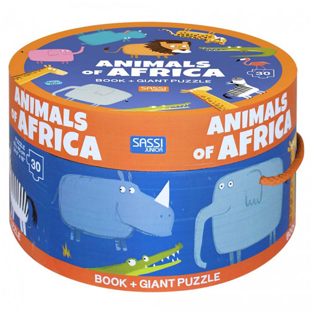 Round Box Giant Puzzle & Book by Sassi