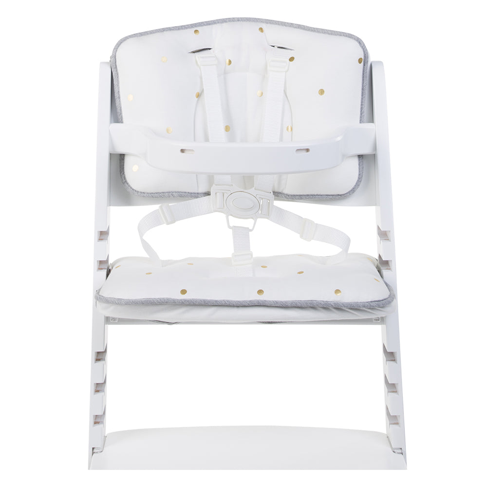 Baby Grow Chair Cushion For Lambda Jersey Gold Dots - White by Childhood