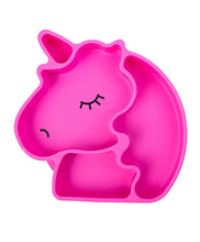 Load image into Gallery viewer, Kids Unicorn plate pink by Amini
