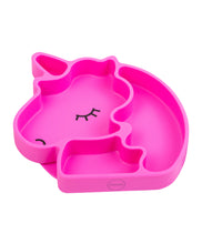 Load image into Gallery viewer, Kids Unicorn plate pink by Amini
