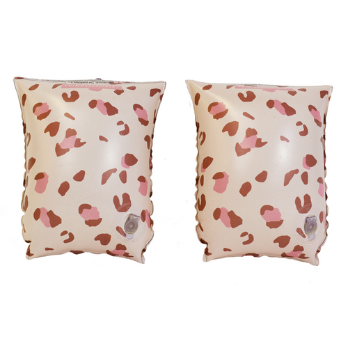 Pastel Pink Leopard - Arm Bands by Swim Essentials