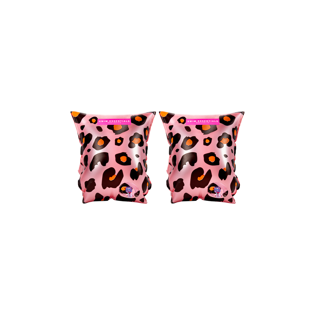 Rose Gold Leopard Inflatable Armbands 0-2 years By Swim Essentials