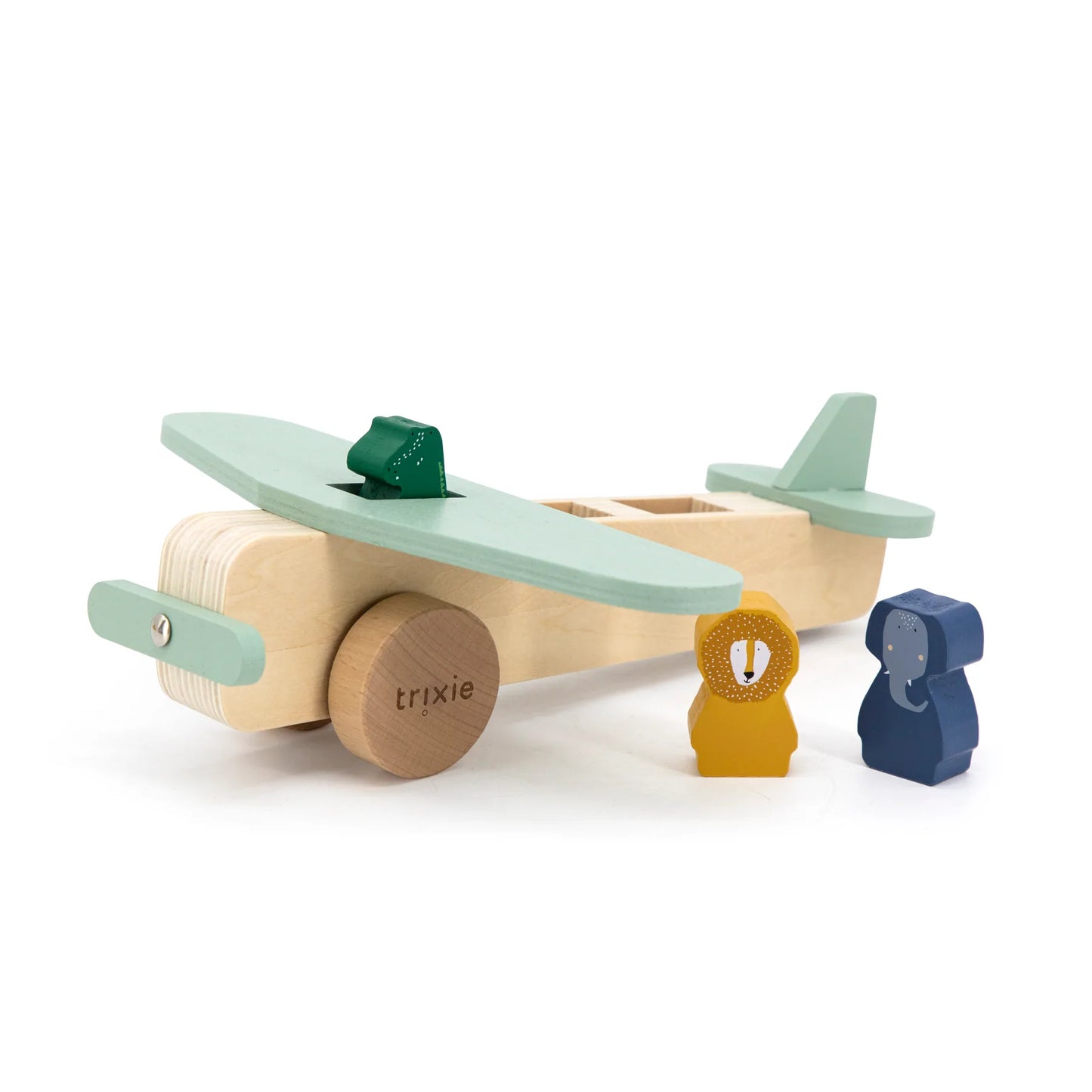 Wooden animal airplane by Trixie