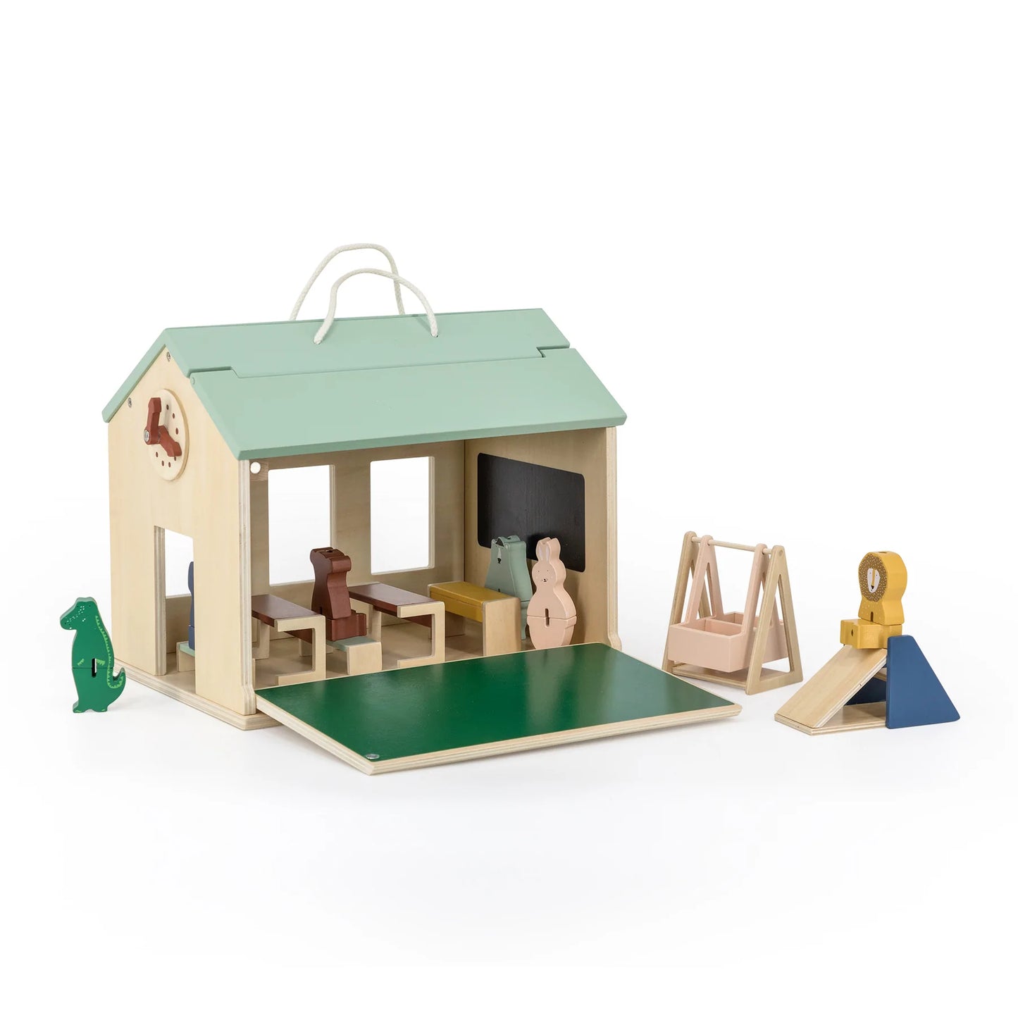 Wooden school with accessories by Trixie