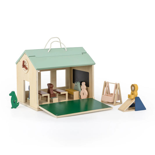 Wooden school with accessories by Trixie