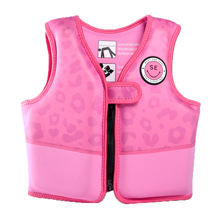 Neon Pink Leopard Swimming Vest 3-6 years 18-30 kg by Swim essentials
